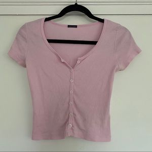 Pink brandy Melville ribbed top